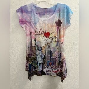 Sweet Gisele Womens T Shirt Las Vegas Pink Sky To Fabulous T Shirt Size small